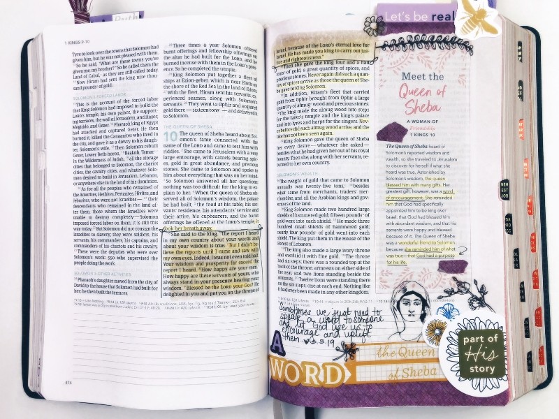 Round-Up of Bible Journaling Entries from DaySpring Women of the Bible Kit 2