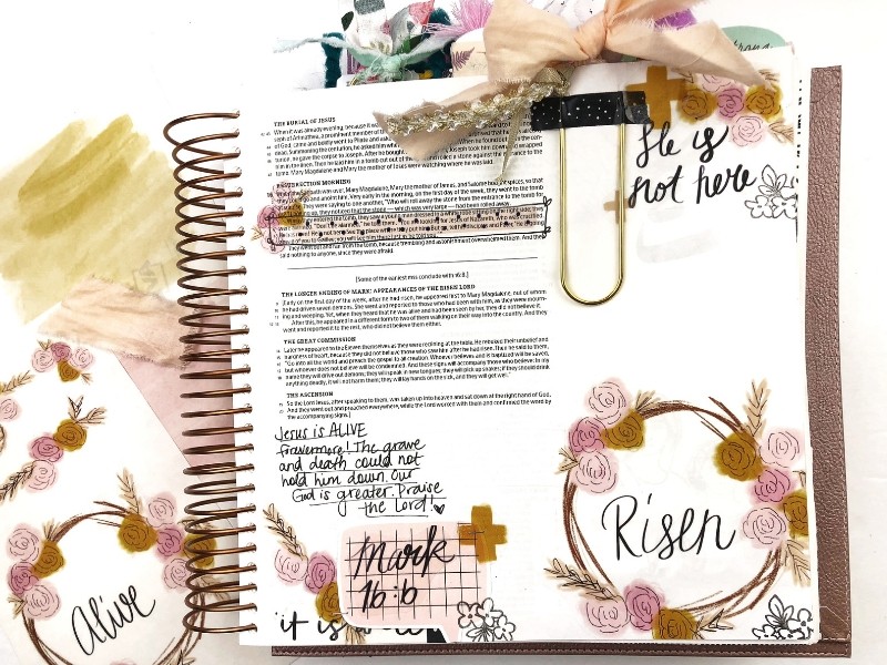 Easter Bible Journaling Process Video + GIVEAWAY