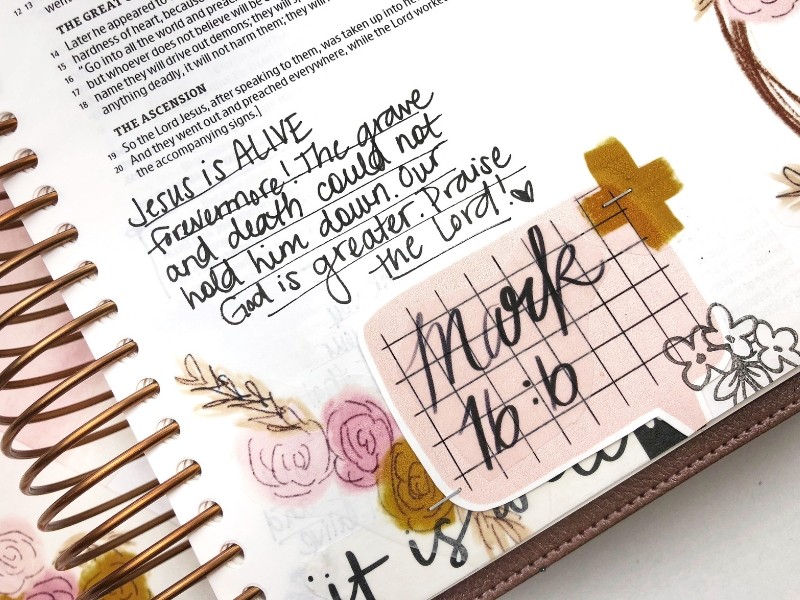 Easter Bible Journaling Process Video + GIVEAWAY