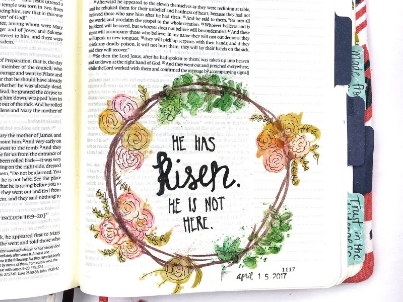 Easter Bible Journaling Process Video + GIVEAWAY