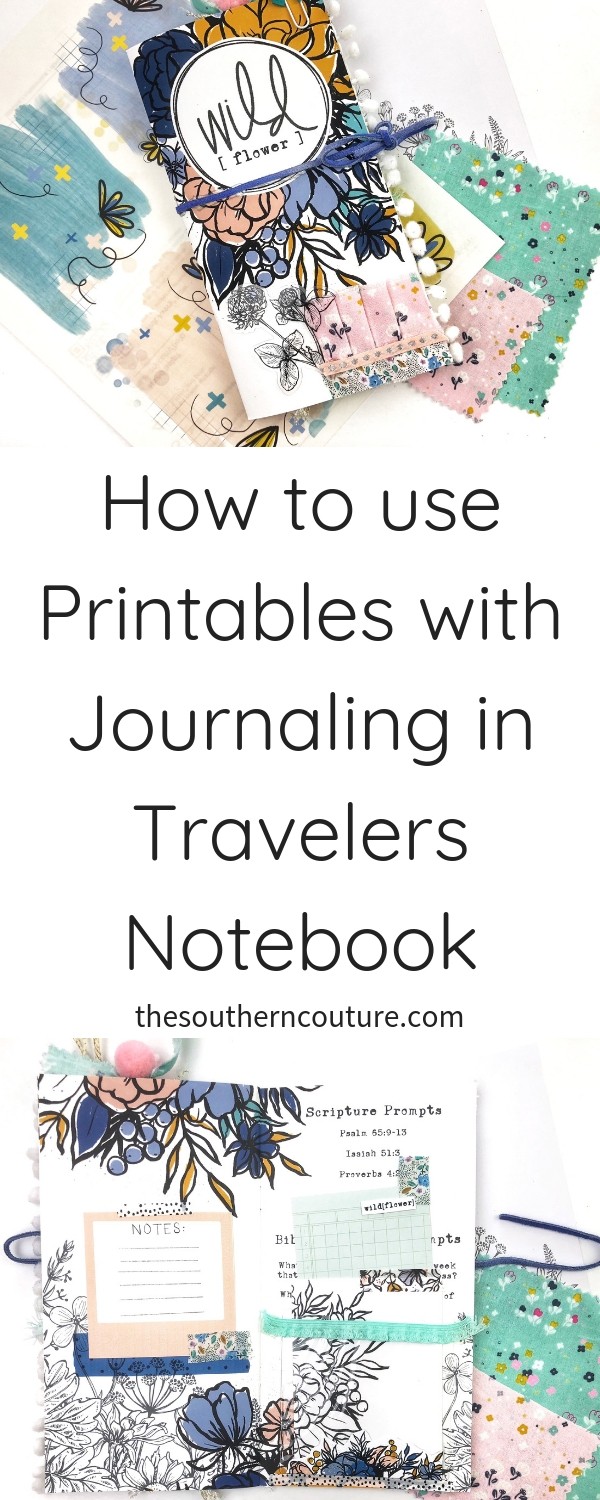 Learn how to add extra space to travelers notebook for journaling especially as I work through Illustrated Faith's Wild[Flower] devotional kit. 