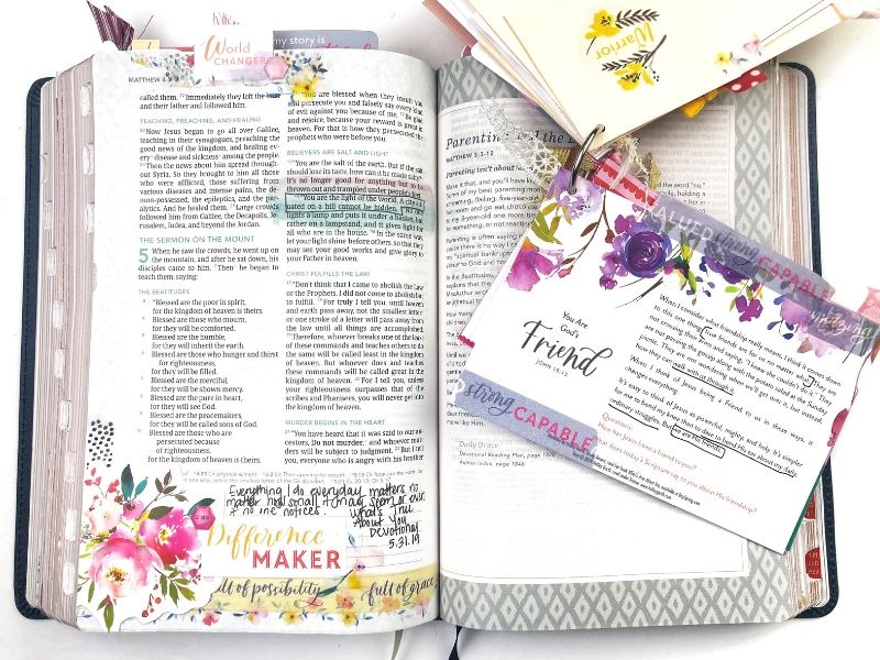 Round-Up of Bible Journaling Entries for Holley Gerth Devotional Kit