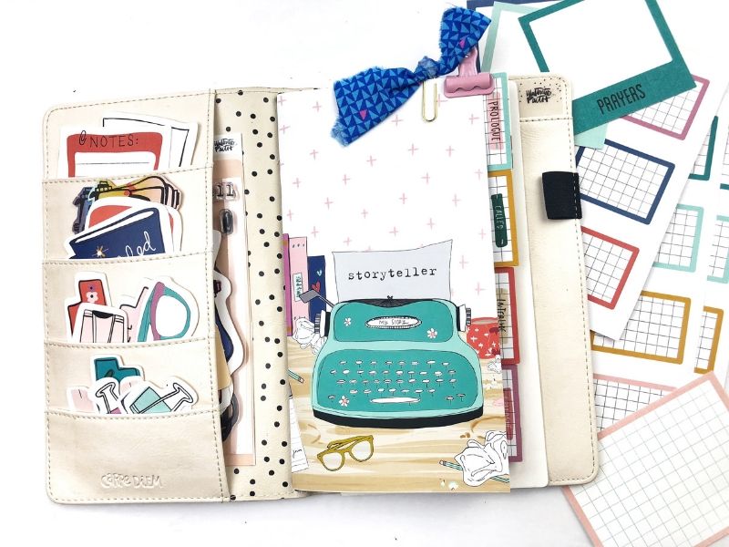 Organizing Travelers Notebook and Supplies for Illustrated Faith Storyteller