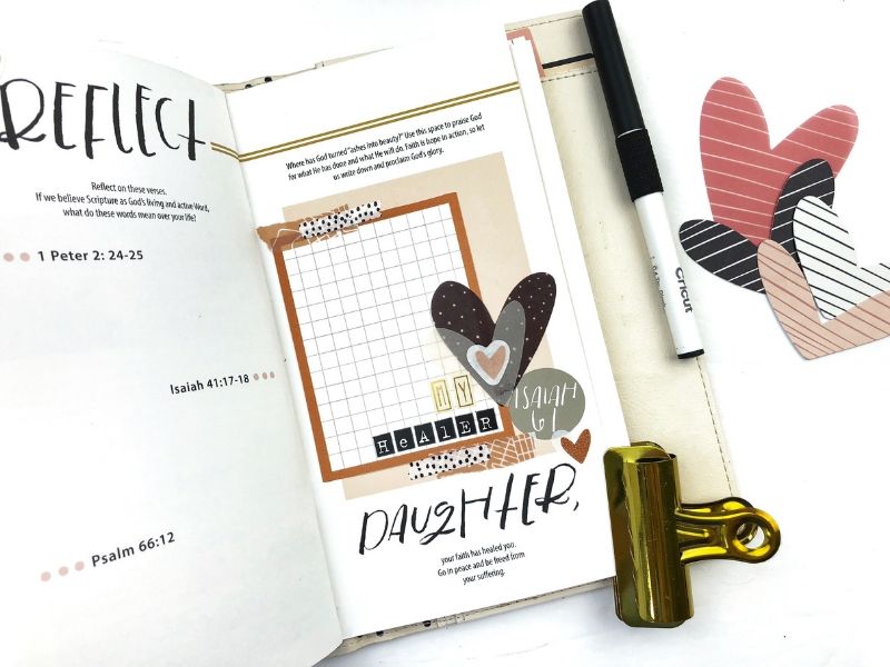 Organizing Devotional with Printables for Illustrated Faith's Heart Layers