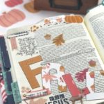 Fall Inspired Bible Journaling and MemoryDex Cards using Printable Stickers