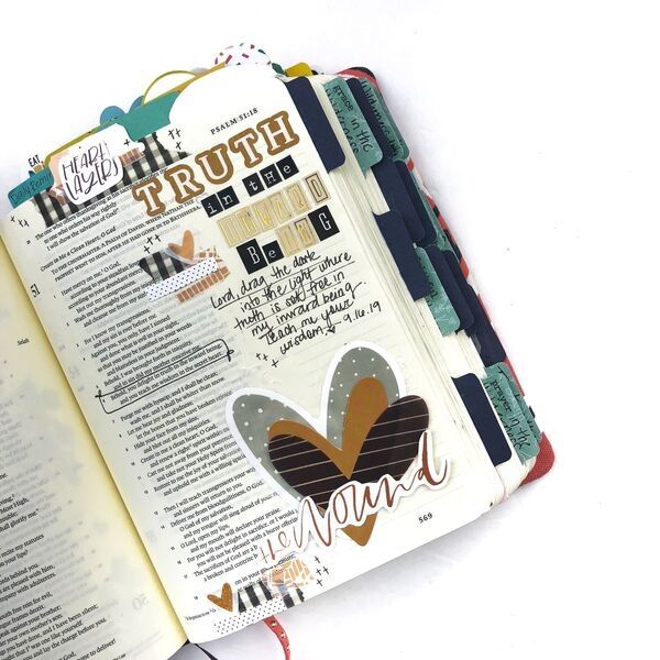 Round-Up of Bible Journaling Entries from Illustrated Faith's Heart Layers Kit