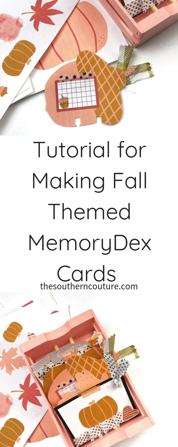 I hope this tutorial for making Fall themed memorydex cards will help you as you create your own and build up your collection of cards. They can be as simple or detailed as you like. 