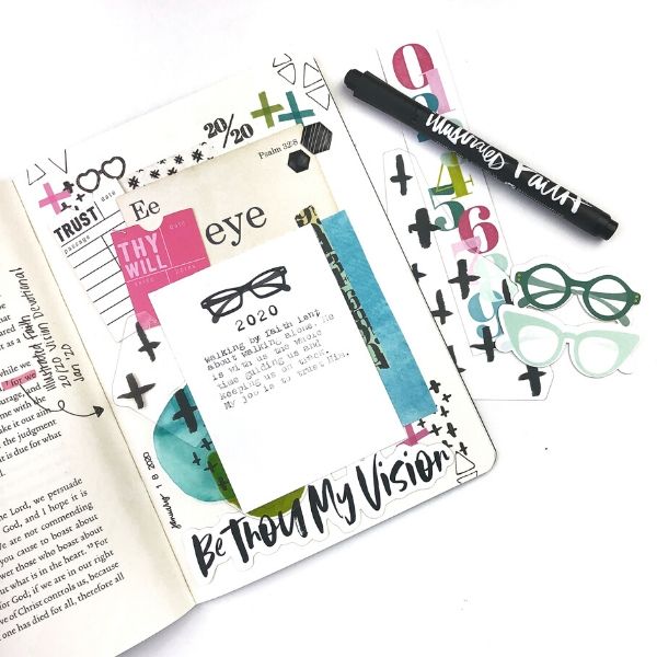 Round-Up of Bible Journaling Entries from Illustrated Faith's 20_20 Vision Devotional