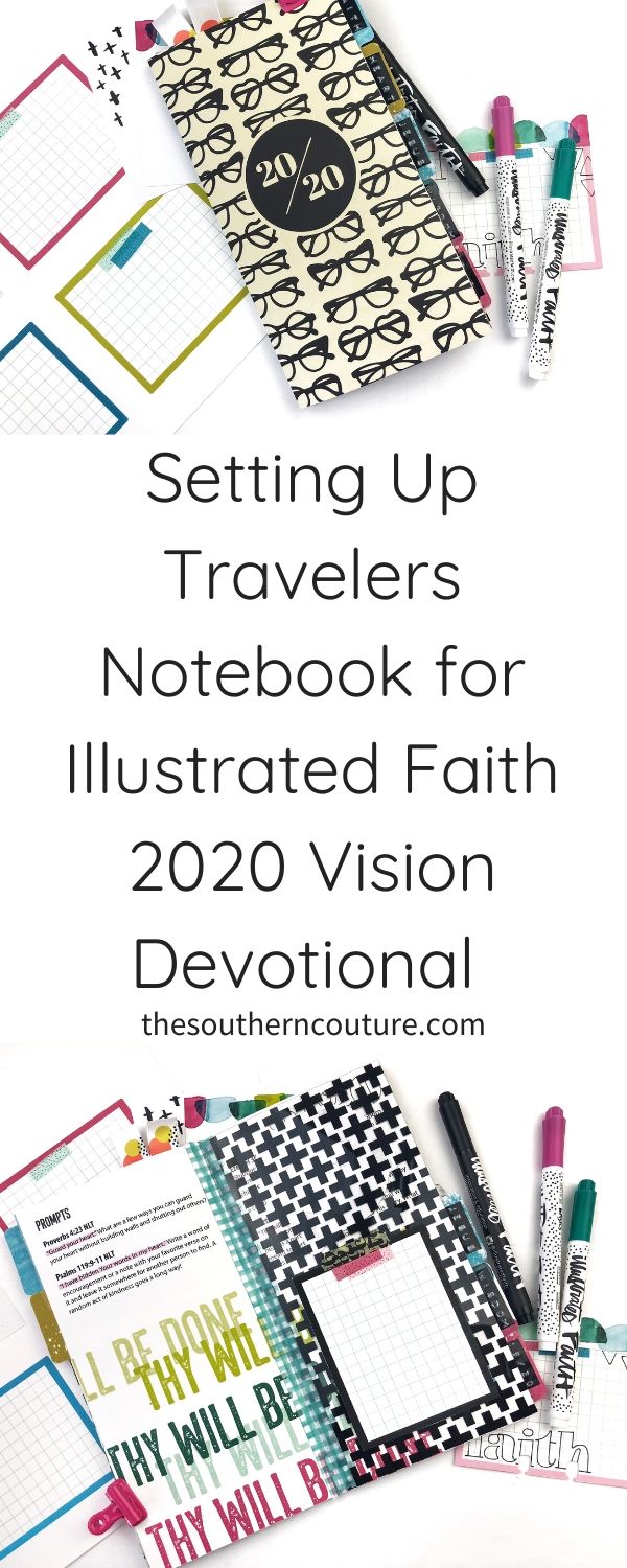 Today I'm setting up travelers notebook and supplies for Illustrated Faith 2020 Vision Devotional Kit including printables and stickers. 