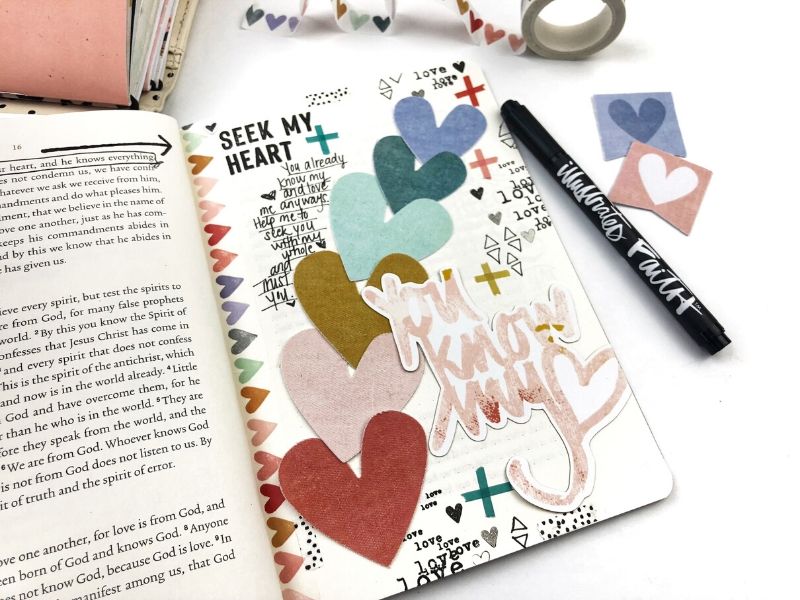 Illustrated Faith Wholehearted Bible Journaling Entry Process